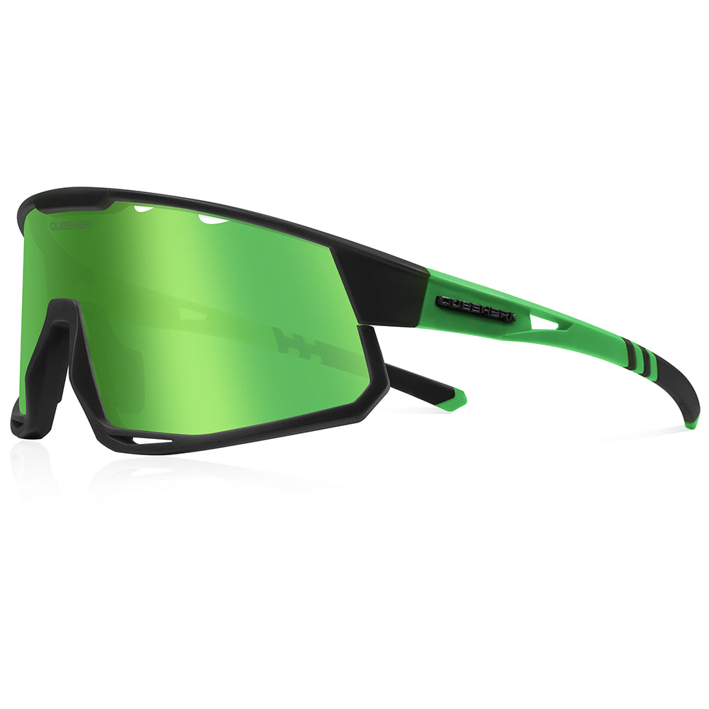 QE56 Green Polarized Sunglasses Cycling Eyewear Men Women Oversized Dr –  QUESHARK
