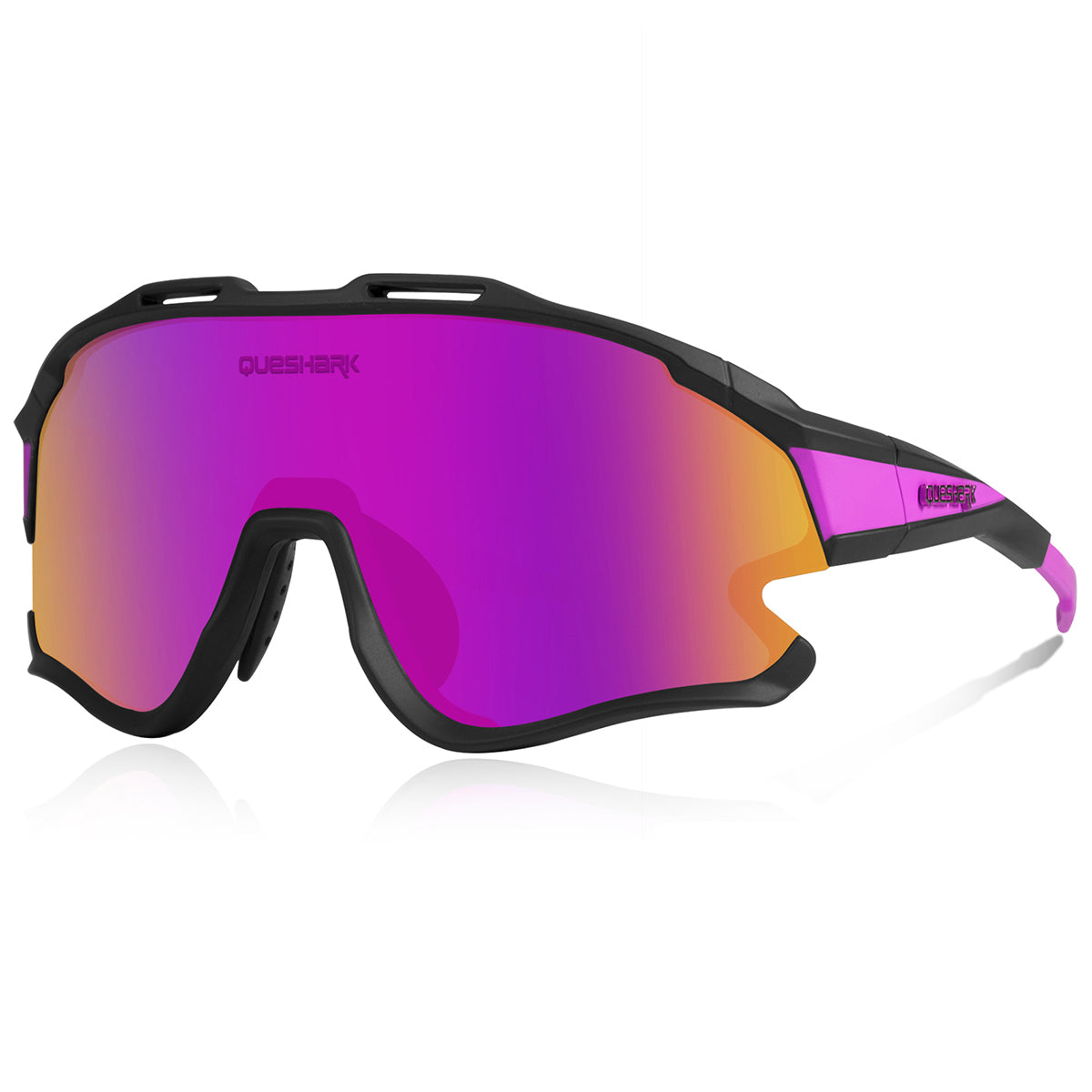 QE56 Blue Pink Polarized Sunglasses Cycling Eyewear Men Women Oversize –  QUESHARK
