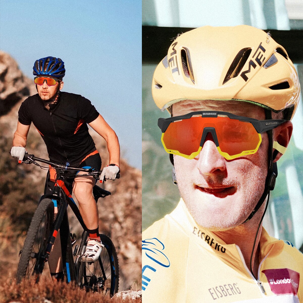 Queshark deportes al aire libre ciclismo gafas polarizadas para hombres  mujeres 4 lentes – QUESHARK
