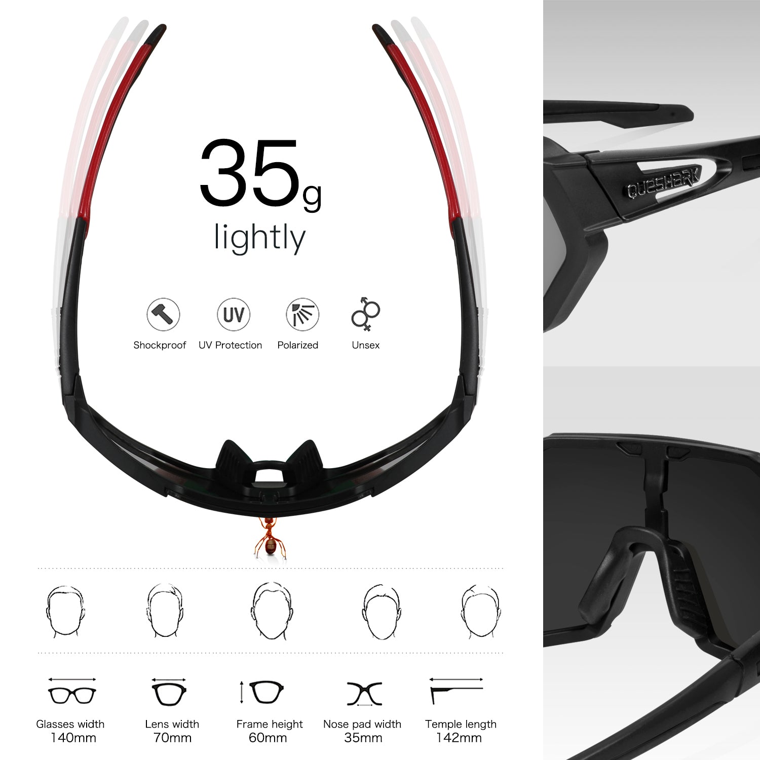 QUESHARK-Gafas de natación polarizadas para hombre y mujer, lentes de  protección UV HD antivaho para deportes acuáticos, natación y buceo, con  caja portátil - AliExpress